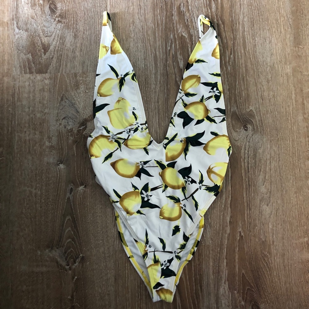 Lemon High Leg Deep V Bikini